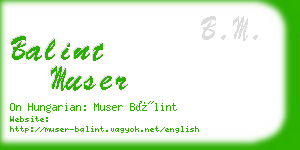 balint muser business card